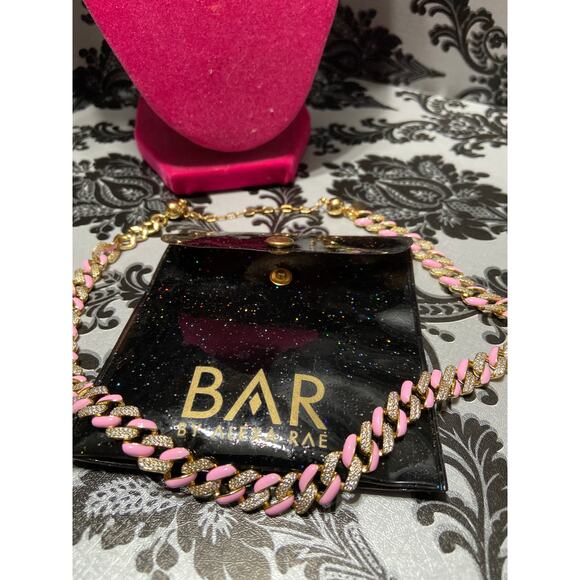 By Alexa Rae (BAR) gold and pink pave necklace - Picture 4 of 4